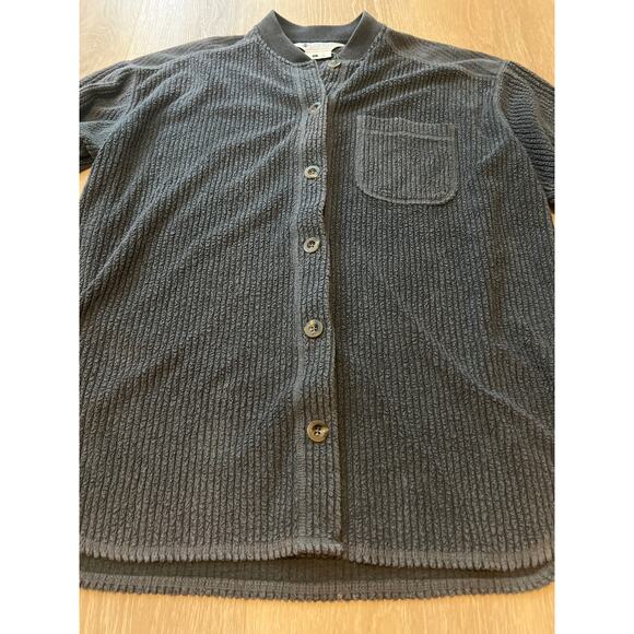 Columbia Women’s Over Shirt Shacket Size Large Charcoal Gray Corduroy - Picture 2 of 7